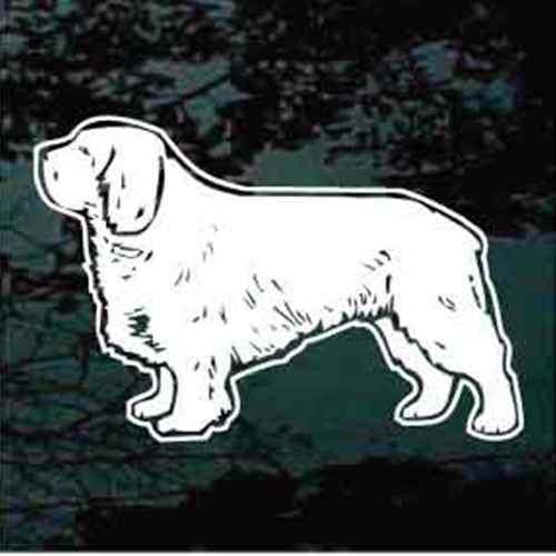 Clumber Spaniel Standing car window decals stickers