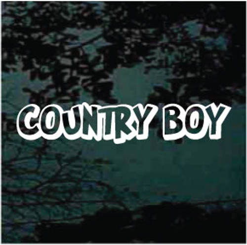 Country Boy Vinyl Lettering Window Decals