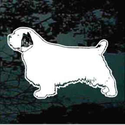 Clumber Spaniel Stance car window decals stickers Clumber Spaniel Stance car window decals stickers