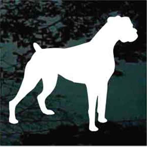 Boxer Silhouette car window decals stickers