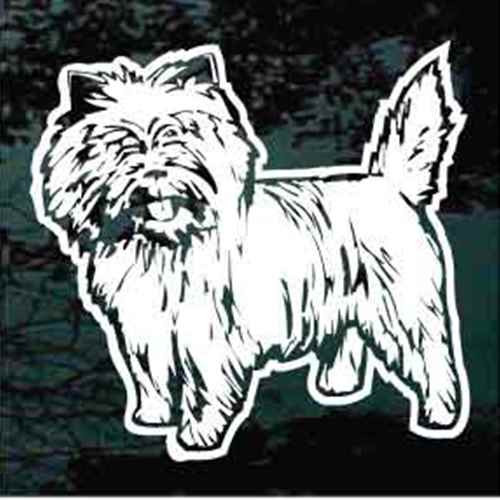 Detailed Cairn Terrier car window decals stickers