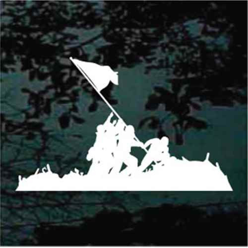 Raising The Flag car window decals stickers Raising The Flag car window decals stickers