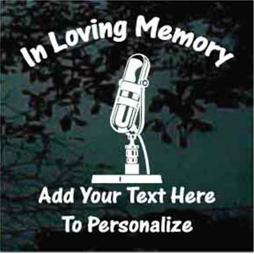 Vintage Microphone Memorial Decals