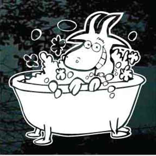 Goat Taking A Bubble Bath car window decals stickers