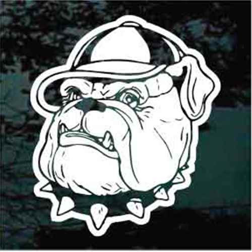 Bulldog Wearing Baseball Cap Decals