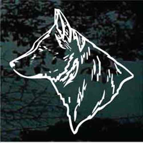 Detailed Australian Cattle Dog Head Profile car window decals stickers