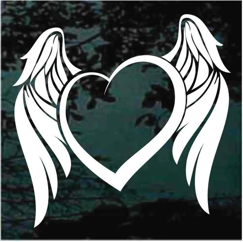 Angel Wings Heart decals stickers