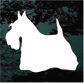 Solid Scottish Terrier car window decals stickers
