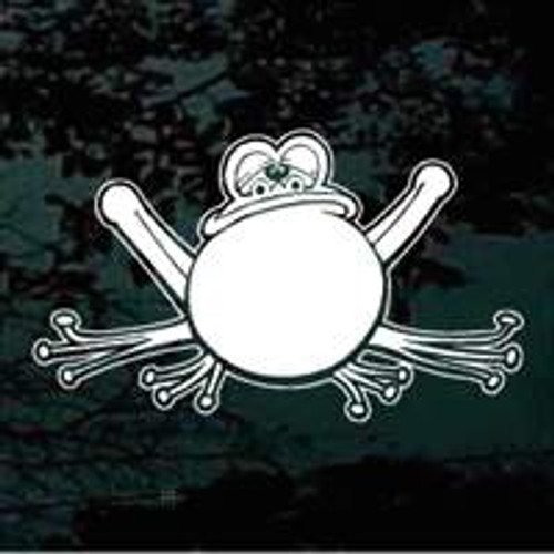 Bullfrog Cartoon Window Decals