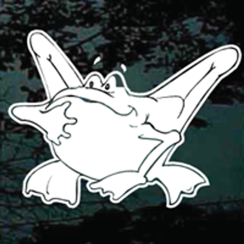 Wacky Frog Cartoon Window Decals