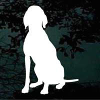 Sitting Dog Silhouette car window decals stickers