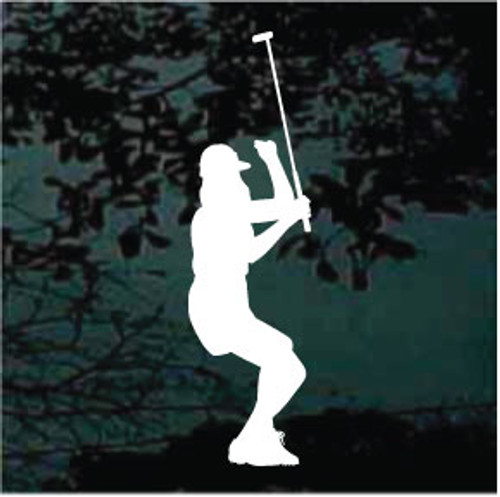 Lady Golfer Silhouette Decals