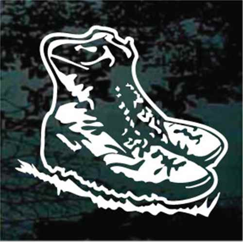 Military Combat Boots car window decals stickers