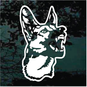 Fierce German Shepherd Head car window decals stickers