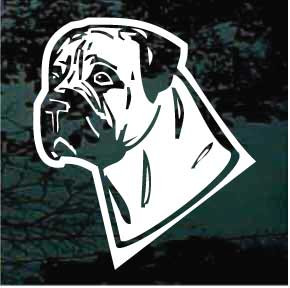 Bullmastiff Head car window decals stickers