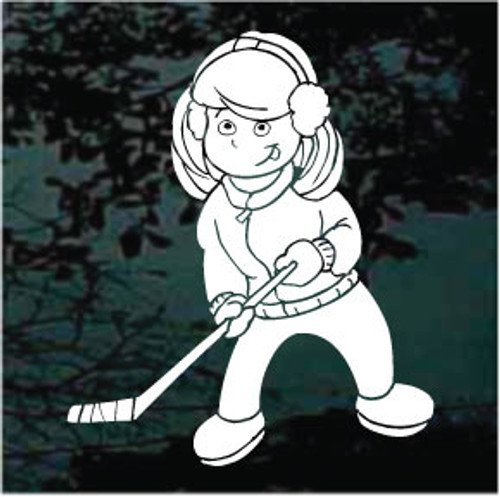 Hockey Player Girl 01 Decals