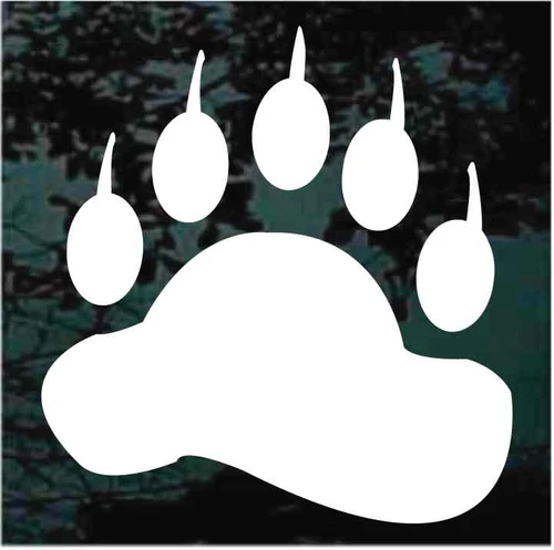 Front Bear Paw Print decals stickers