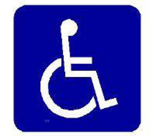 Handicap Symbol White on Blue (02)
