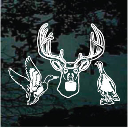 Duck Deer Turkey car window decals stickers