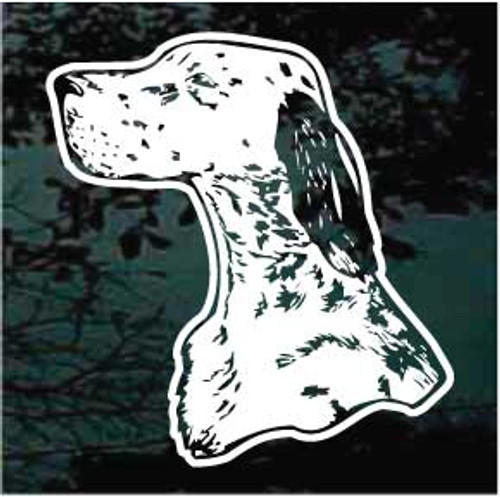 English Setter Head Window Decal