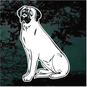 English Mastiff Sitting car window decals stickers