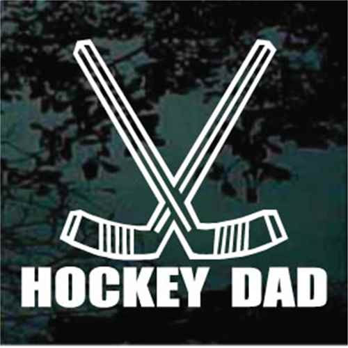 Hockey Sticks 01 Hockey Dad Decals