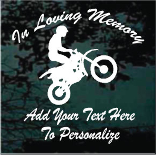 Motocross Rider Memorial Decals