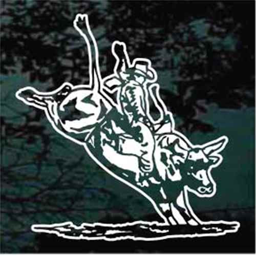Cowboy Rodeo Bull Riding Window Decals
