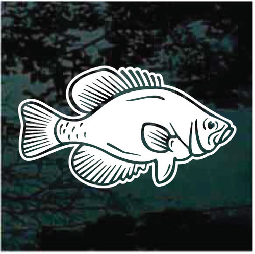 Simple Crappie Fish car window decals stickers Simple Crappie Fish car window decals stickers