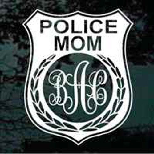 Police Mom Police Badge Monogram 