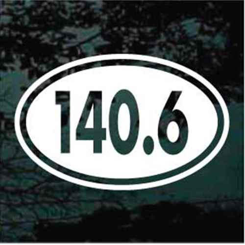 140.6 Full Ironman Triathlon Oval Decals