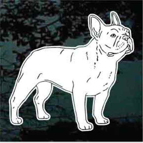 Detailed French Bulldog car window decals stickers