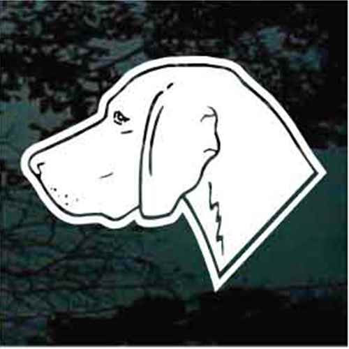 Simple Weimaraner Dog Head car window decals stickers