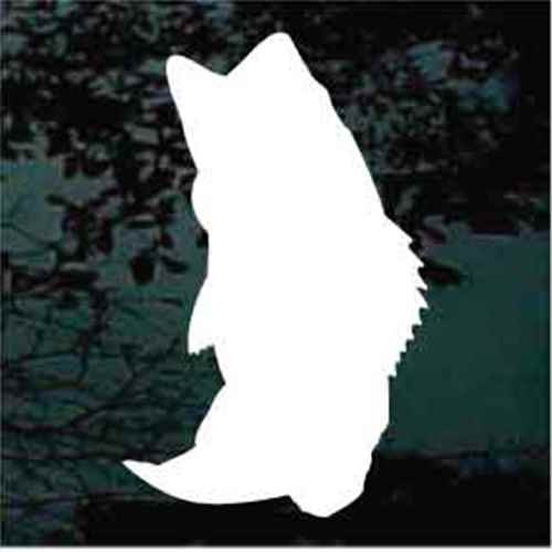 Solid Silhouette Bass Fish car window decals stickers