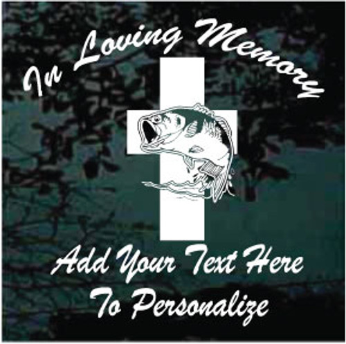 Christian Bass Fish Memorial car window decals stickers