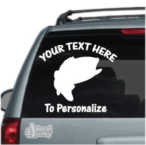 Bass Fish Silhouette Decals & Car Window Stickers