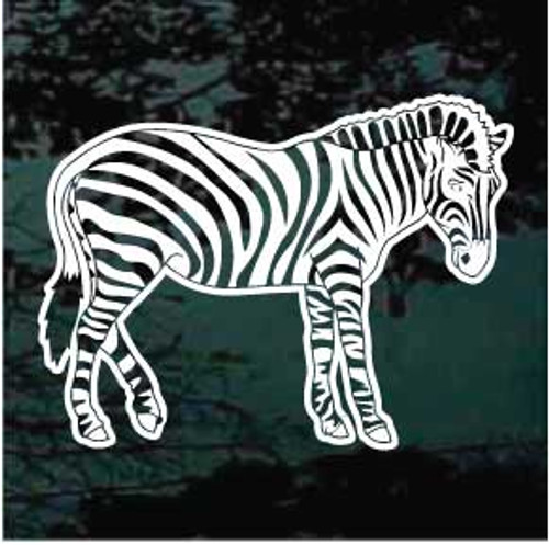 Rugged Wild Zebra Window Decals