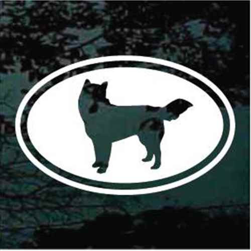 Alaskan Malamute Cut Out Oval car window decals stickers