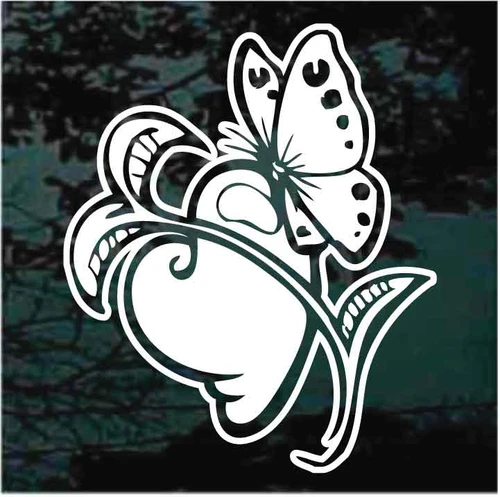 Bleeding Heart Butterfly decals stickers