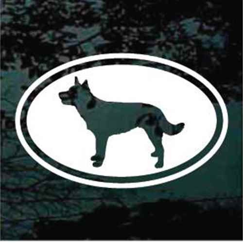 Australian Kelpie Cut Out Oval car window decals stickers