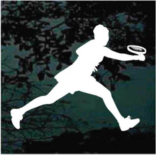 Lady Playing Tennis car window decals stickers