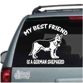 german shepherd window decal