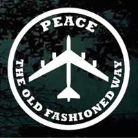 Peace The Old Fashioned Way Round car window decals stickers
