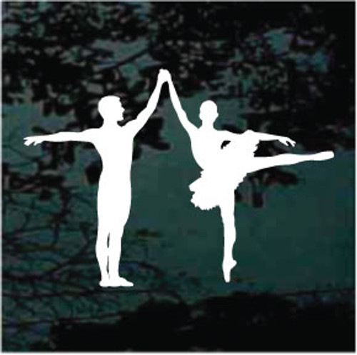 Ballet Couple Dancing Silhouette Decals