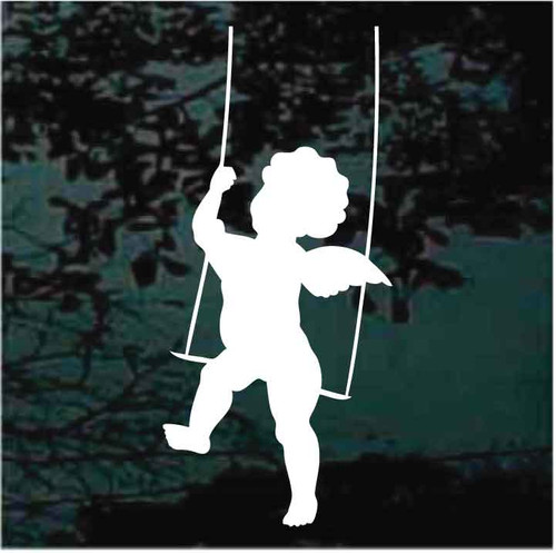Cherub Angel On Swing decals stickers