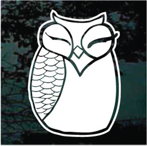 Winking Owl Window Decals