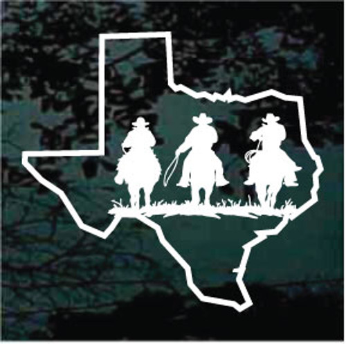 Texas Cowboy Riders Window Decals