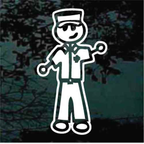 Stick Family Boy Soldier car window decals stickers