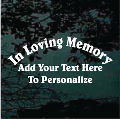 Belwe Text Memorial Window Decals