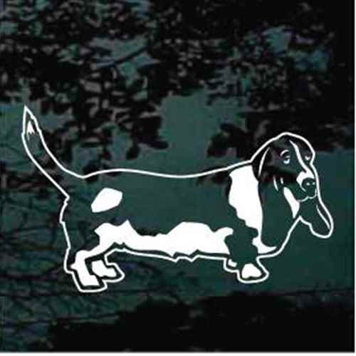 Basset Hound Standing car window decals stickers